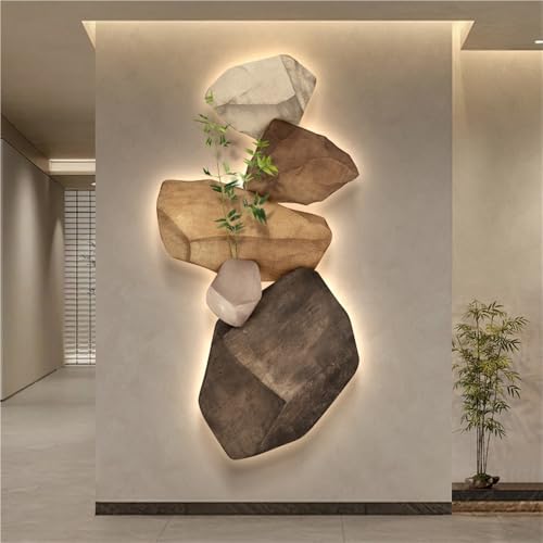 Image of 3D Wall Art with LED Lighting for Bedroom Decor