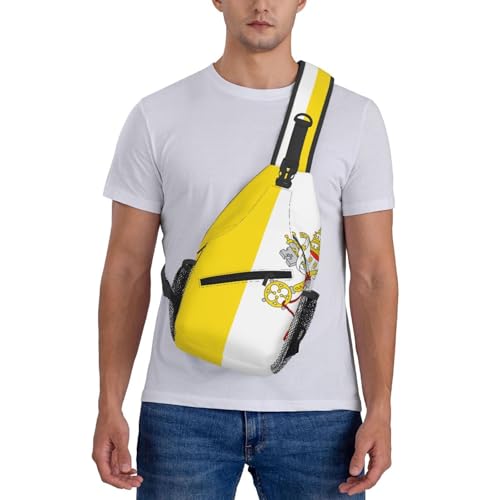 Mochila unisex de alta capacidad con diseño bandera Vaticano miniatura 7