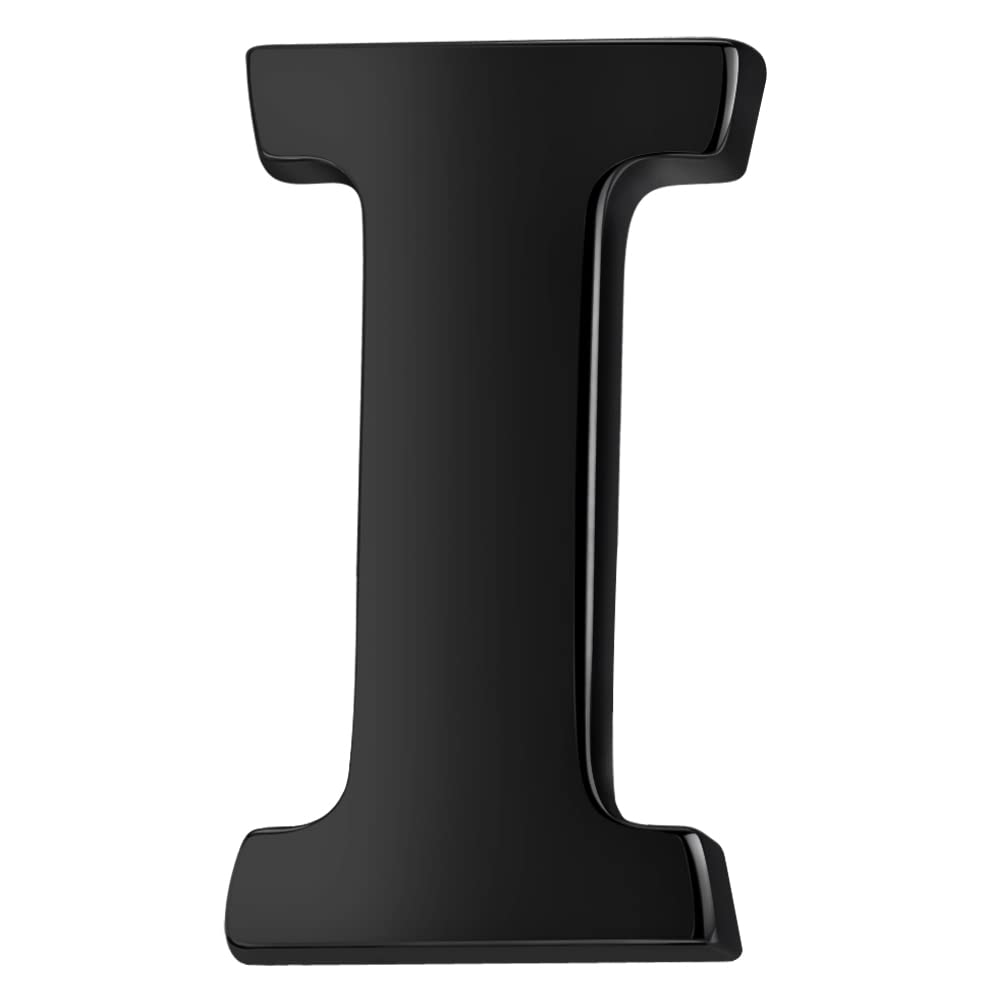 HONEY BEAR Black Initial Letter Tie Lapel Pin Brooch for Men Women Shirt