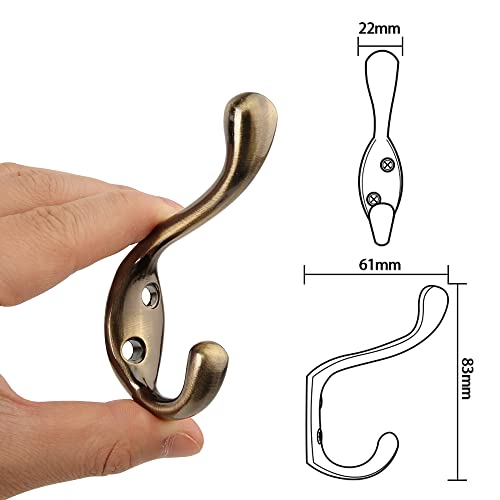 HASWARE 6 PCS Double Prong Robe Hook - Image 4