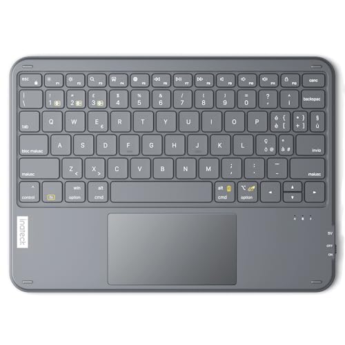 Inateck Tastiera Bluetooth con touchpad, tastiera wireless QWERTZ...