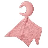 Premium Soft Muslin Cotton Moon Loveys Soft & Breathable Newborn Security Blanket, Perfect Present for Baby Newborns, Toddlers Boy Girl, Gender Neutral. Fabric for Comfortable Sleep & Play