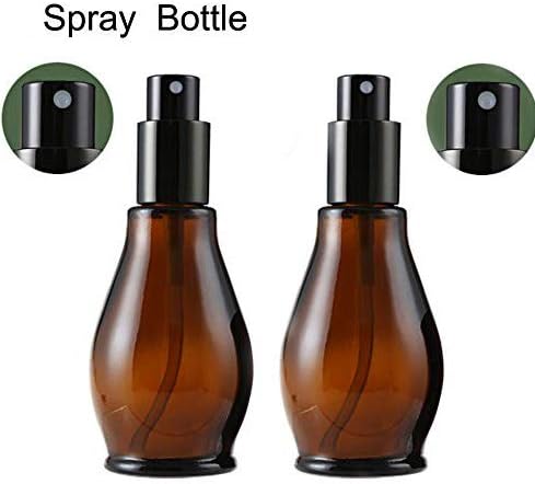 Miniatura 3 de Botellas rociadoras de vidrio ámbar recargables vacías de 1.7 fl oz1.67 onzas, contenedores de aerosol de almacenamiento de perfume cosmético con