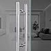 Luyckfrazy Push Pull Long Door Handle Double-Sided, Heavy Duty Grade-304 Stainless Steel Entrance Entry Front Door Handle for Office Glass Door(500mm-800mm)