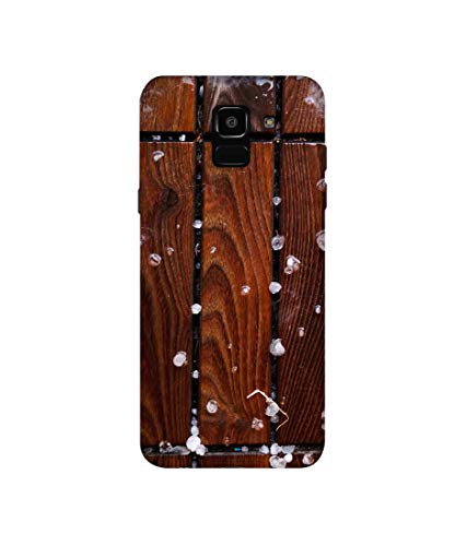 Image of Amazon Brand - Solimo Designer Wood with Snow 3D Printed Hard Back Case Mobile Cover for Samsung Galaxy J6