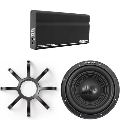 Alpine W10S4 10-Inch Bass Subwoofer w/KTE-10PG Grill & KTA-200M Mono Power Pack Amplifier with PowerStack Capability Bundle