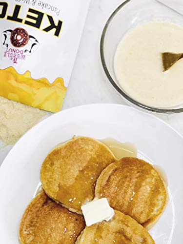 Keto Pancake & Waffle Mix | Just Add Water, Fluffy, Gluten Free, Grain Free, Dairy Free, Low Carb Pancakes | 3G Net Carbs Per Serving | Sugar Free, No Sugar Added | Baking Mix, Makes Cupcakes, Bread, Mugcakes, English Muffin | Easy To Make #TOP6