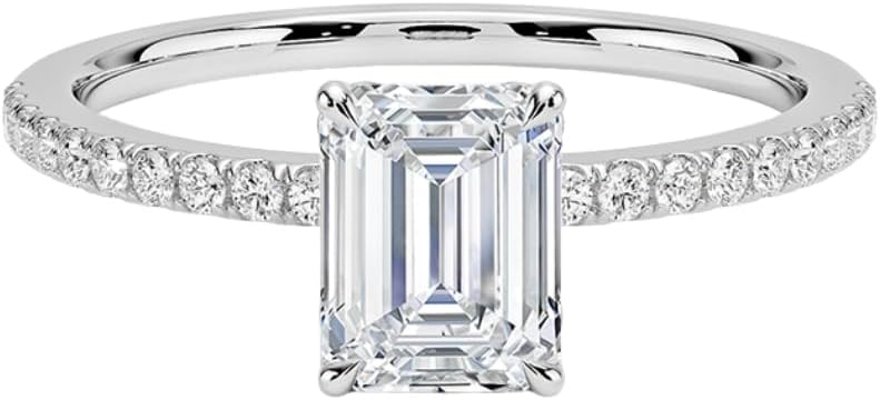 1 CT Moissanite Engagement Ring For Women VVS1 10K 14K 18K Solid Gold & 925 Sterling Silver Luxe Petal moissanite ring Christmas Gift For Women