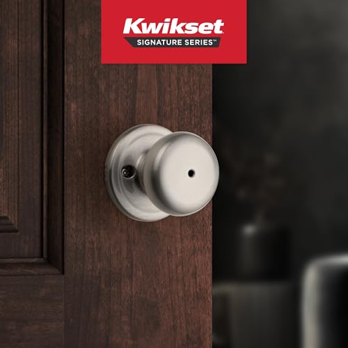 Kwikset Juno Bed/Bath Knob in Satin Nickel, Privacy - Image 2
