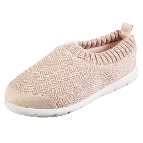 isotoner Zenz Womens Slippers, Lightweight Hatch Knit Slip-On