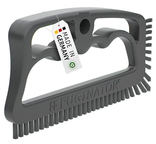 FUGINATOR® Fugenbürste grau/grau - Bürste zur Fugenreinigung in Bad, WC, Küche-Reinigung von Wand- und Bodenfliesen,Handliche Bürste für Fugen und Fliesen