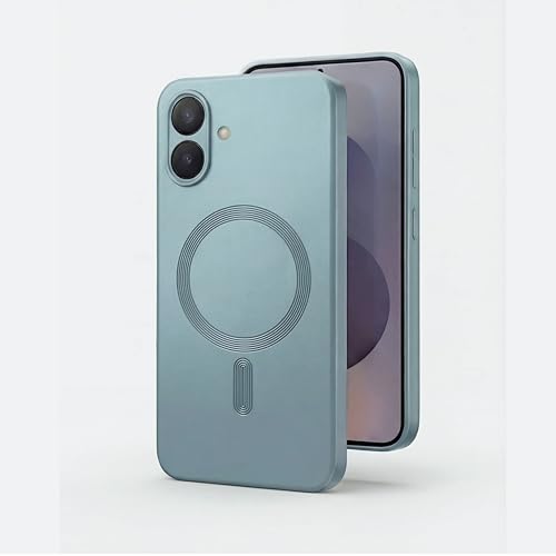 Image of amazon basics Premium Mag-Safe Case for Samsung Galaxy M07 5G | Shockproof & Anti-Scratch Cover | Soft Silicone with Wireless Charging | Camera Lens Guard - Blue