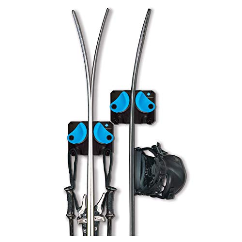 Gravity Grabber - The Ultimate Ski + Snowboard Wall Storage Rack | Save Your Rocker, Tips, and Tails | Damage-Free Ski/Snowboard Storage Rack | Fits any Ski or Snowboard | Ski/Board Wall Storage (1)