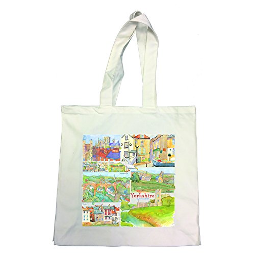 Le Yorkshire sur toile sac à provisions - avec sangles - Emma Ball Design Cover