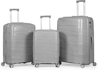 Unbreakable Travel Trolley Bag Set 3 Pieces -Size 28/24/22 (Silver Color)