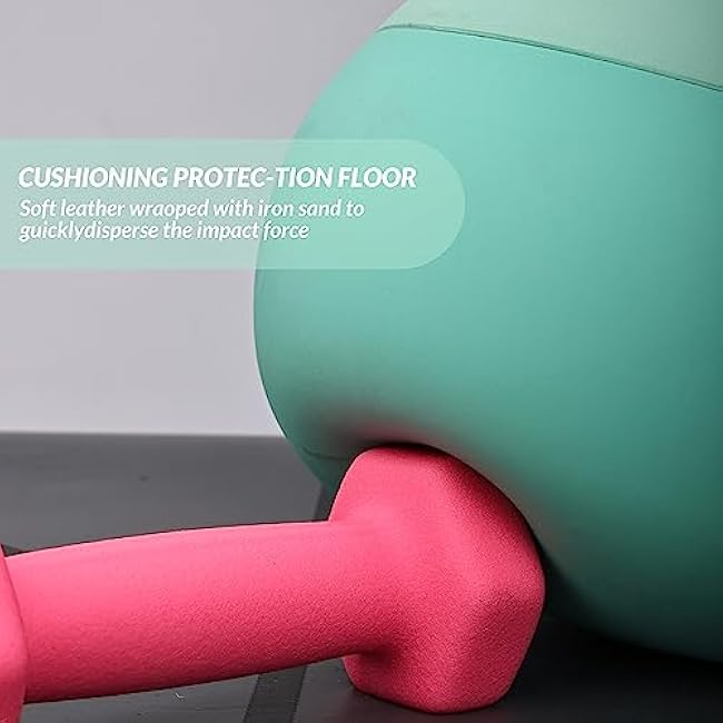 Soft Kettlebells - Sea and Iron Sand Filled Weights for Women and Men - Color Coded Soft Vinyl Kettlebells, Multiple Sizes