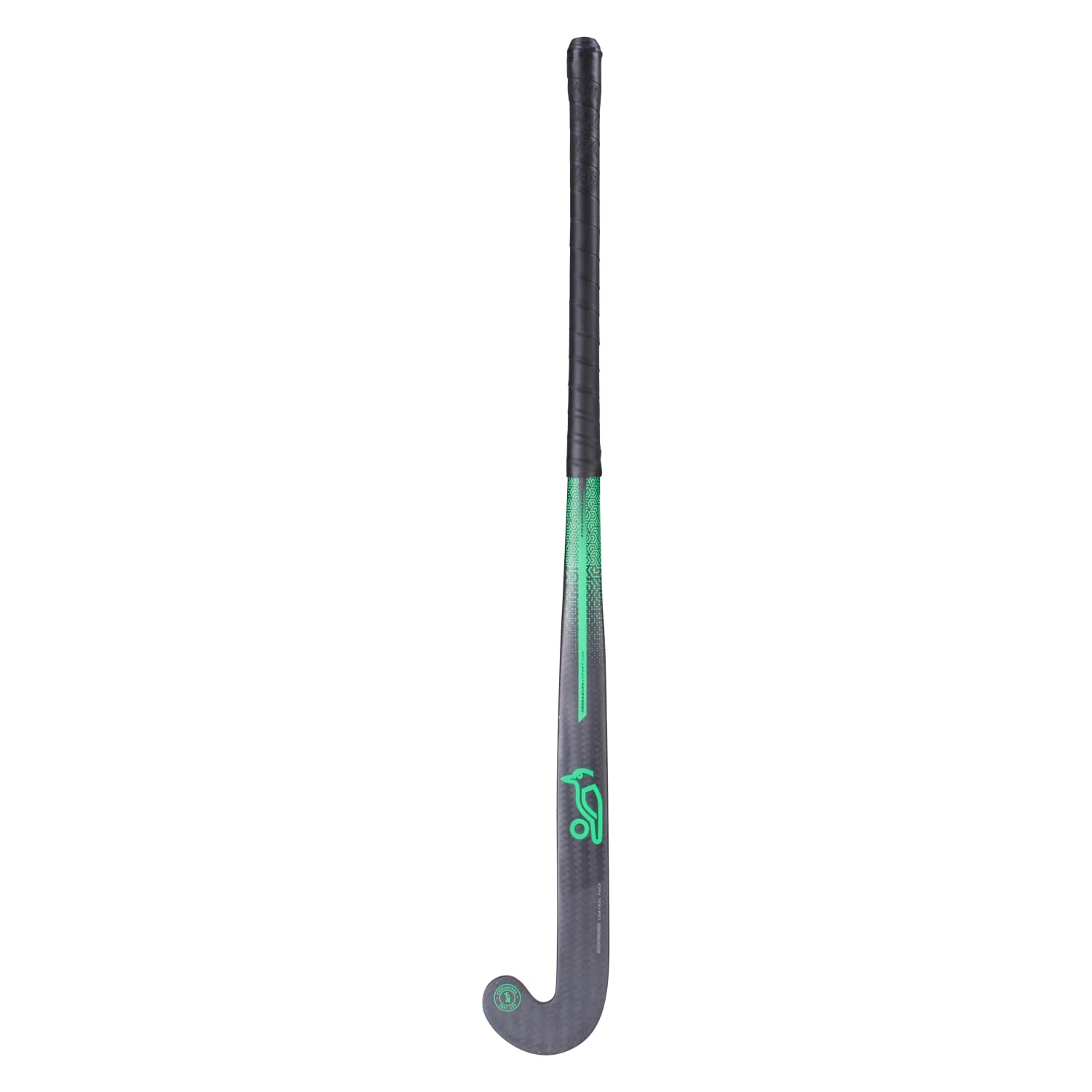 Kookaburra Hat Cyber Mid Bow Stick Palo de Hockey sobre césped, Unisex, Negro/Verde, 37.5" Light