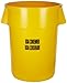 Rubbermaid Commercial FG263246YEL Brute Plastic Trash Can without Lid, 32-gallon, Yellow