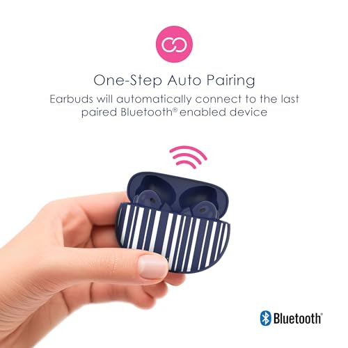 Image of Packed Party True Wireless Earbuds Bluetooth V5.3 Headphones with Charging Case, IPX5 Waterproof, Up to 20 Hours of Battery Life (Navy Baby)