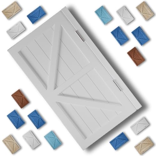 Moderne Café-Tür aus Kiefernholz, 40,6–81,3 cm, für den Innenbereich, Salonentür, 180° Schwingung, weiß, Bar/Küche/Veranda/Flur, 80 x 90 cm (B x H) – stilvoll und funktional