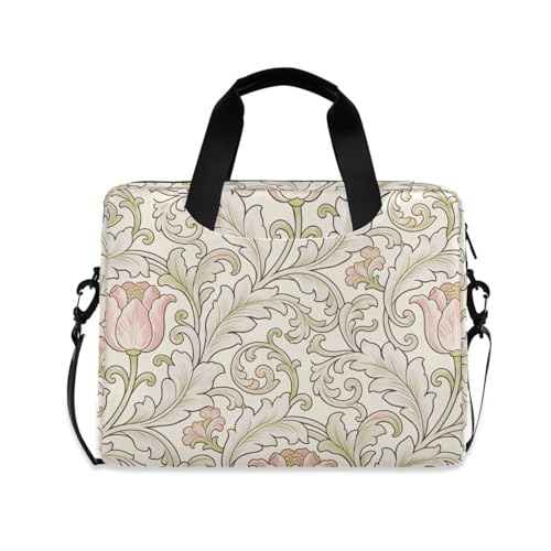 Funda maletín para portátil 15.6 pulg vintage rosa tulipanes