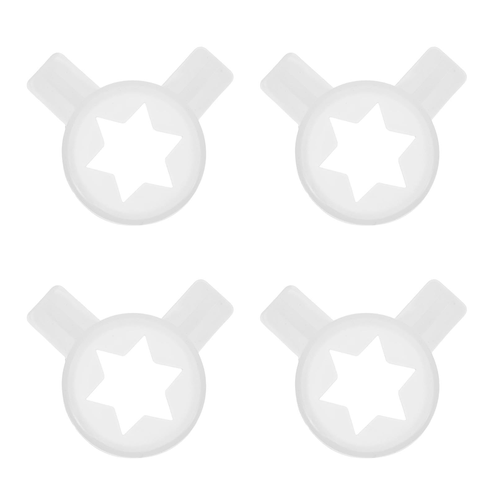 4Pcs Ice Cream Machine Accessories Plastic Star Soft Nozzle for Cream Maker Portable Parts for Home and Commercial
