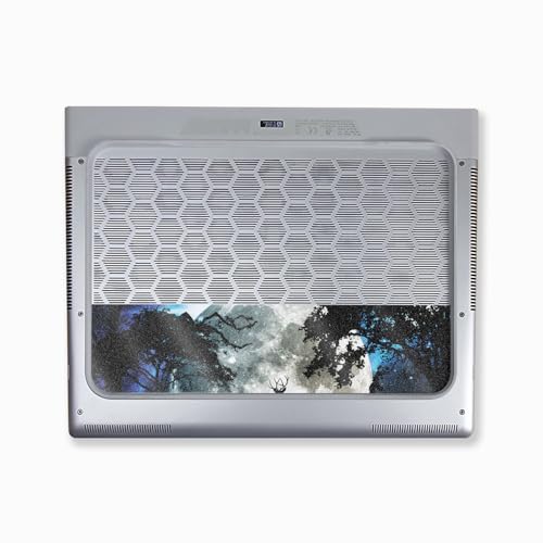 Image of Glossy Glitter Tablet Skin Compatible with Alienware X16 R2 (2024) - Moonlight Deer - Premium 3M Vinyl Protective Wrap Decal Cover - Easy to Apply | Crafted in The USA by MightySkins