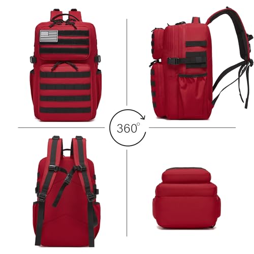 Image of Wotony Military Tactical Backpack for Men Waterproof Daypack 3 Day Assault Pack Molle Bag with Water Bottle Holder
