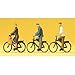 Older Adults Riding Bicycles (3) HO Scale Preiser Models