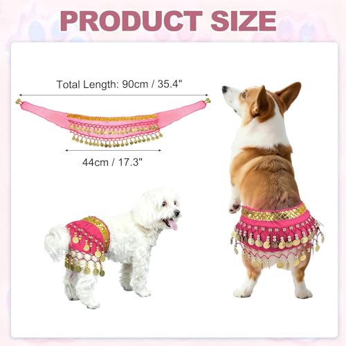 Falda Disfraz Danza del Vientre para Perro Rose 2Pcs miniatura 2