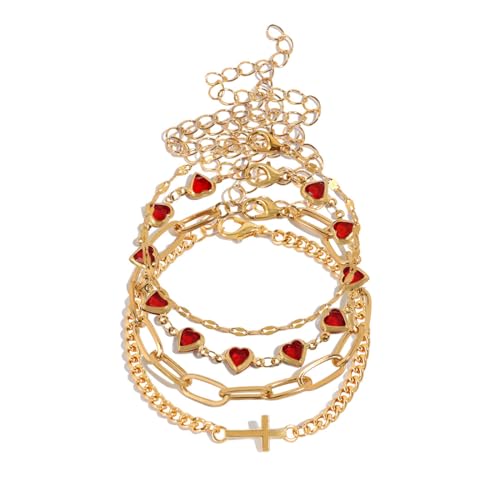 Image of Layered Butterfly Anklet For Women Charms Butterfly Gold Silver Rhinestone Cuban Anklets Adjustable Anklet For Summer Beach (silver)