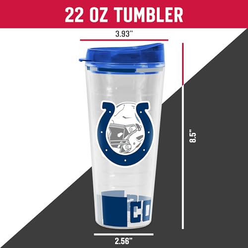 Image of Rico Industries NFL Football Double Wall Classic 16oz Or 20oz Tritan Tumbler W Lid