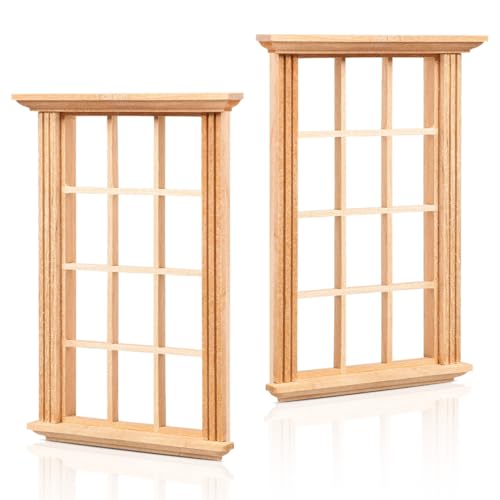 Fenêtre miniature 1/12 Garneck en bois pour remplacer ou réparer une menuiserie maison poupée