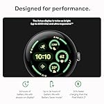 Google Pixel Watch 3 (45mm) Latest Model - Android Smartwatch, Heart Rate Tracking, Fitbit Advanced Running, Fitness Insights, 24-Hour Battery - Polished Silver Aluminum Case - Porcelain Band - Wi-Fi - Image 3