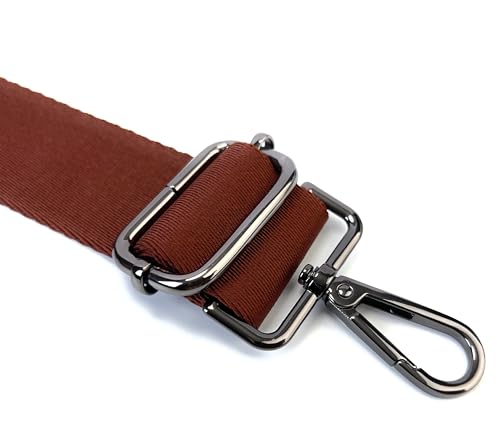Image of Purse Strap Replacement for Crossbody Bags & Handbags | Premium Webbing with Gunmetal Black Hardware Clip-On Installation Adjustable Length Comfortable Wide Guitar Style Strap