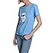 KARL LAGERFELD Paris Women's Short Sleeve Crew Neck Logo T-Shirt, Sky Blue, Small