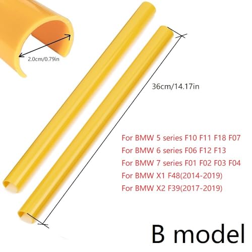 Image of Car Grill Inserts Trims for BMW 5 6 7 X1 X2 Series F07 F10 F11 F06 F12 F13 F01 F02 F03 F04 F48 F39 Grill Stripes Grille Inserts Stripes Wrap(Yellow)