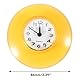 VIFERR Dusche Wanduhr, Mini Badezimmeruhr Saugnapf Wasserdicht Runde Wanduhr Quarz Uhren Dekoration für Dusche Küche Badezimmer Schlafzimmer (Gelb)