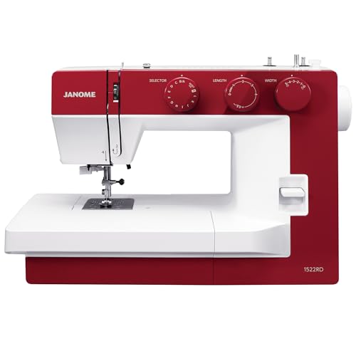 Janome 1522RD Sewing Machine - Wide Sewing Base, 17x11x7.5 Inches