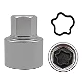 JEUCLEL A Wheel Locking Nut Key Compatible with Audi Series, (Socket OD 27mm - ID 25mm), Wheel Lock Nut Socket Adapter, Wheel Anti-Theft Lug Nut Removal Tool, Anti-Theft Screw Remover