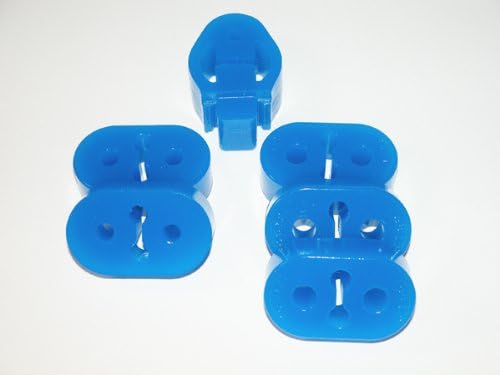 CORKSPORT - Dual Exit Exhaust Hangers Made for 2010-2013 Mazdaspeed 3, Mazda 3 - Blue (Axl-6-087-10)