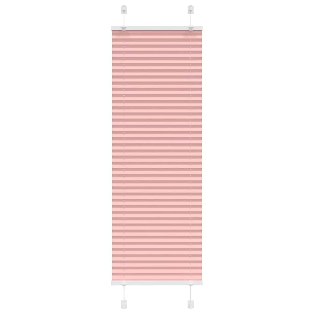 Plissee Rosa 50x150 cm, Polyester Blickdicht Sichtschutz Sonnenschutz, Jalousie Rollo Raffrollo Klemmfix oder Bohren, für Schlafzimmer Wohnzimmer Büro Fenster