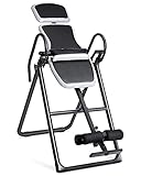 Inversion Table Foldable Inversion Equipment with Adjustable Headrest and Lumbar Support for Back Pain Relief