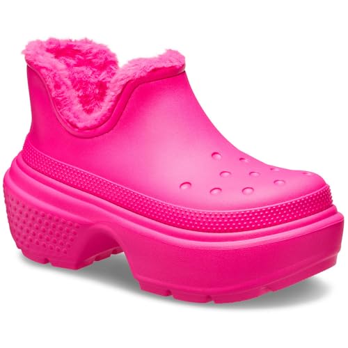 Crocs Unisex Stomp Lined Shorty Boots Pink Crush Mens 9, Womens 11 Medium