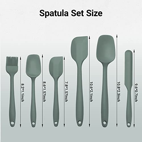 Jliup SST-001 Silicone Spatula Set Of 6, Rubber Spatulas Silicone Food Grade, Kitchen Utensils Set Heat Resistant Nonstick Easy To Clean Dishwasher Safe thumb #5