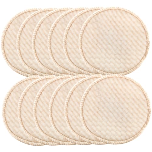 SUPVOX 12 Piezas Almohadillas de Lactancia Reutilizables Cojines Absorbentes Lavables para Madres Lactantes Suaves y Cómodas Protección Mamaria Ligera y Portátil