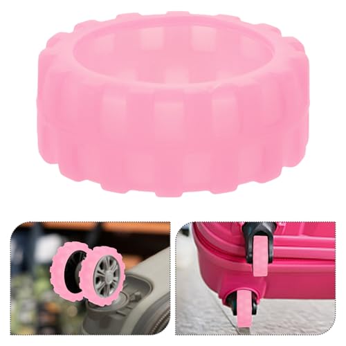 SAFIGLE 4pcs Mute Luggage Wheel Covers Silicone Suitcase Feet Protectors for Hardwood Floors Noise-reducing and Easy Installation4