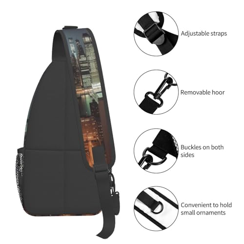Bolso cruzado para hombre tipo bandolera negro miniatura 5