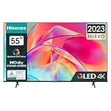 Hisense TV 55E7KQ - QLED Smart TV de 55 Pulgadas Televisor, Quantum Dot Colour, Dolby Vision,Dolby Atmos, Modo Juego PLUS, 60Hz VRR, Bluetooth&HDMI,control por voz televisor, VIDAA (2023)