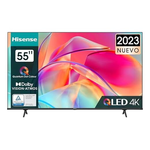 Hisense TV 55E7KQ - QLED Smart TV de 55 Pulgadas Televisor, Quantum Dot Colour, Dolby Vision,Dolby Atmos, Modo Juego PLUS, 60Hz VRR, Bluetooth&HDMI,control por voz televisor, VIDAA (2023)